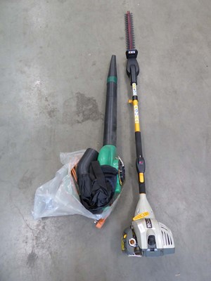 Lot 4045 - Ryobi petrol telescopic hedge trimmer, plus...