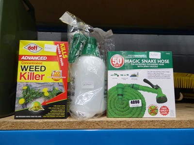 Lot 4090 - Assortment of garden items, to include 4 boxes...