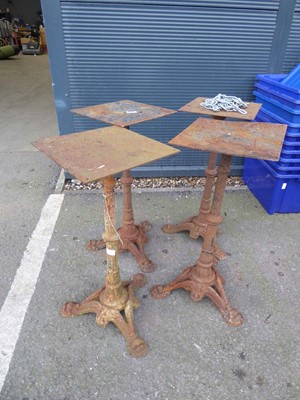 Lot 4124 - 4 decorative cast iron table bases