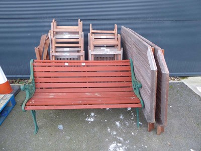 Lot 4128 - Assortment of garden furniture, to include 2...