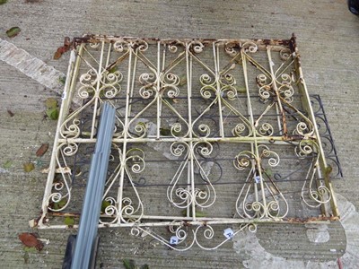 Lot 4131 - 2 wrought iron garden gates, and 1 wrought...