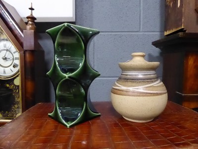 Lot 5011 - 1960's German green candlestick designed by...