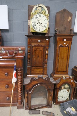 Lot 5018 - 18th/19th century moon phase oak longcase clock