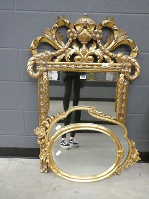 Lot 5030 - 3 mirrors in gilt frames