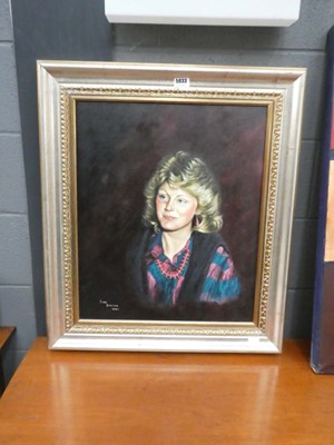 Lot 5033 - Oil on canvas: study of a blonde lady