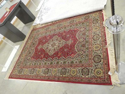 Lot 5039 - (1) Large red floral carpet