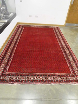 Lot 5043 - (A) Red hamadan carpet, 3.4 x 2.3m