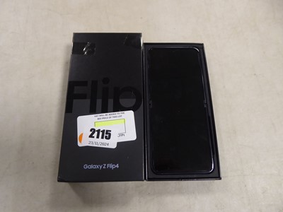 Lot 2115 - Samsung Galaxy Z flip 4 phone with 256GB ROM,...