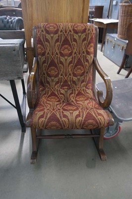 Lot 5105 - Floral upholstered rocking chair