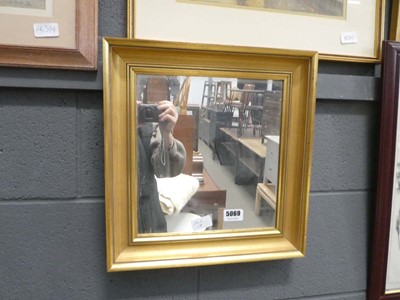 Lot 5069 - Small rectangular mirror in gilt frame