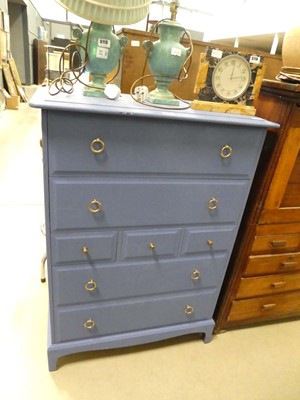 Lot 5115 - Painted Stag multi drawer chest