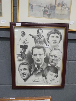 Lot 5070 - Derby FC print: 'Rams Legends'