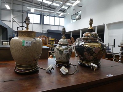 Lot 5116 - Three modern Japanese table lamps