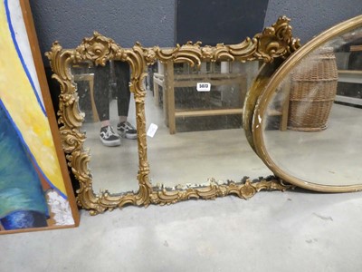 Lot 5073 - 3-panelled mirror in ornate gilt frame