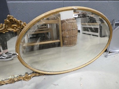 Lot 5074 - Oval mirror in gilt frame