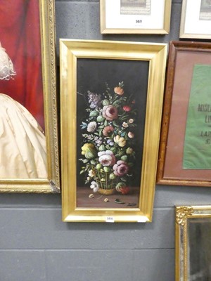 Lot 5078 - (1) Oil on canvas: still life with roses