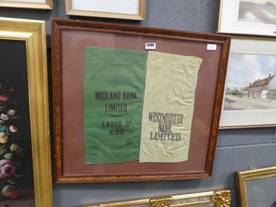 Lot 5080 - Wall hanging with bank bags