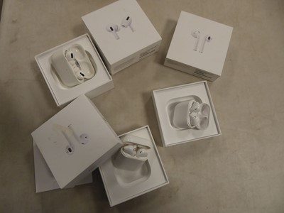 Lot 2126 - Bag containing 3 pairs of Apple air pods for...