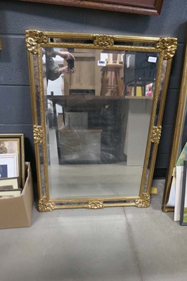 Lot 5081 - Rectangular bevelled mirror in gilt frame