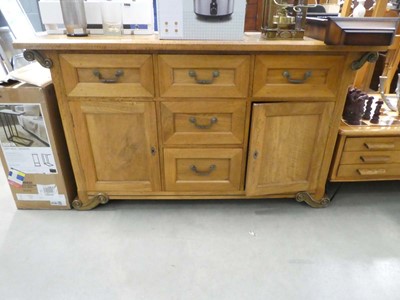 Lot 5090 - Oak sideboard with 3 central drawers