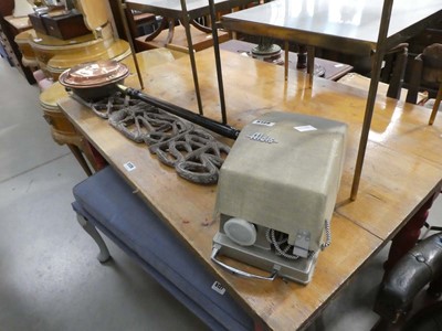 Lot 5124 - Aldis projector, carved wooden panel plus a...