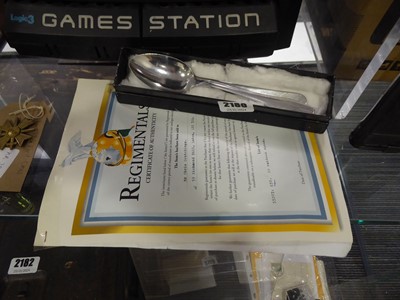 Lot 2180 - SS Regimental Spoon with COA