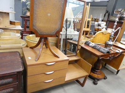 Lot 5136 - Walnut finished dressing table with three...