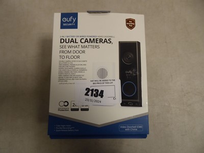 Lot 2134 - Boxed Eufy security dual camera video door bell