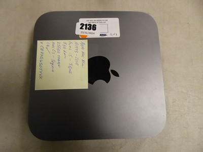 Lot 2136 - Apple Mac mini A1993-2018 with Intel i5-3GH...