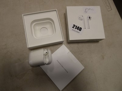 Lot 2140 - Boxed pair of Apple air pods 2nd generation