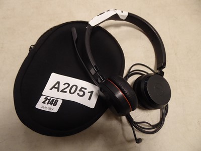 Lot 2148 - Pair of Jabra headphones in a case