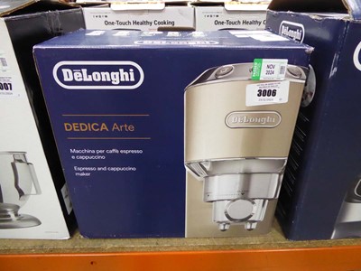 Lot 3006 - Delonghi Dedica Art espresso/cappuccino maker