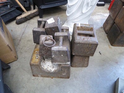 Lot 4193 - Assortment of cast iron vintage weights