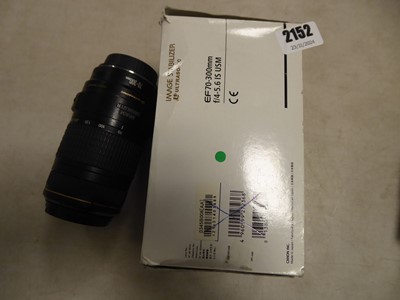 Lot 2152 - Canon EF70-300mm F/4-5.6 zoom lens, boxed