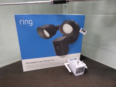 Lot 2154 - Ring flood light cam wired plus Ring chime pro