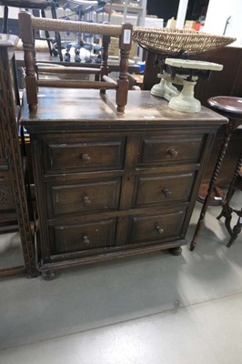 Lot 5161 - Oak chest of two over two drawers