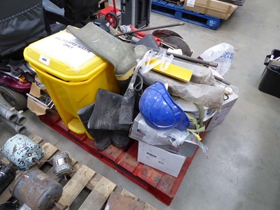 Lot 4321 - Pallet of assorted items to include tools,...