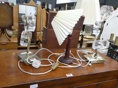 Lot 5171 - Pair of perspex and brushed metal table lamps...