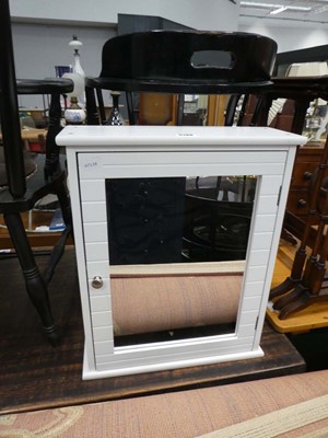 Lot 5199 - Mirrored painted single door bathroom cabinet