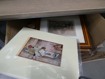 Lot 5229 - Box containing quantity of hunting prints,...