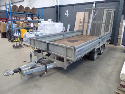 Lot 4246 - 3500kg Indespension twin axle plant trailer...