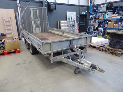 Lot 4246 - 3500kg Indespension twin axle plant trailer...