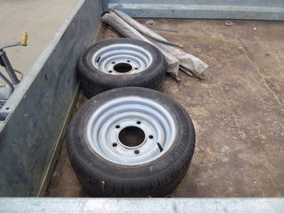 Lot 4246 - 3500kg Indespension twin axle plant trailer...