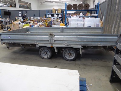 Lot 4246 - 3500kg Indespension twin axle plant trailer...