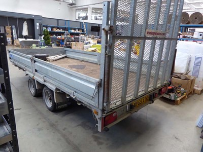 Lot 4246 - 3500kg Indespension twin axle plant trailer...