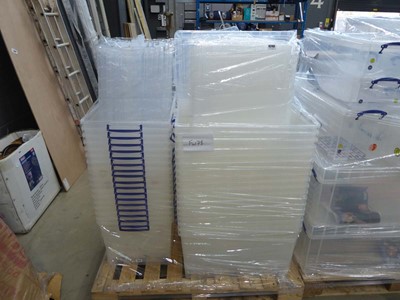 Lot 4249 - Pallet containing large assortment of plastic...