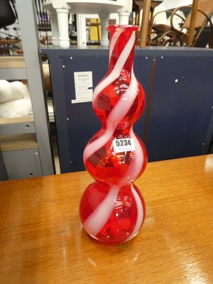 Lot 5234 - An Italian red and white gourd-shaped Empoli...