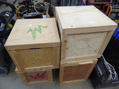 Lot 4341 - 4 small wooden shipping crates