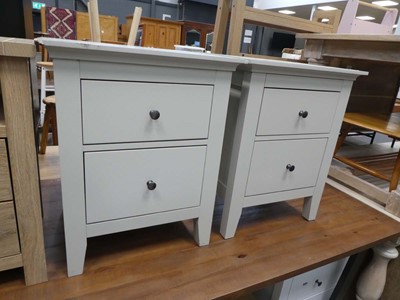 Lot 5247 - Pair of contemporary 2 drawer bedside cabinets