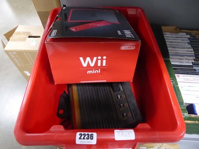 Lot 2236 - Boxed Wii mini along with a Atari 2600 video...